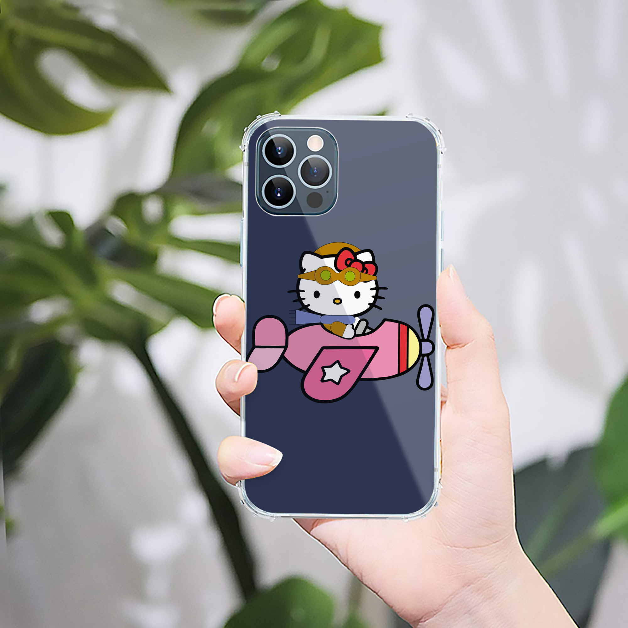 （画像用） Hello Kitty ハローキティ 【iPhone 12シリーズ対応】透明スマホケース（クリアソフトケース）